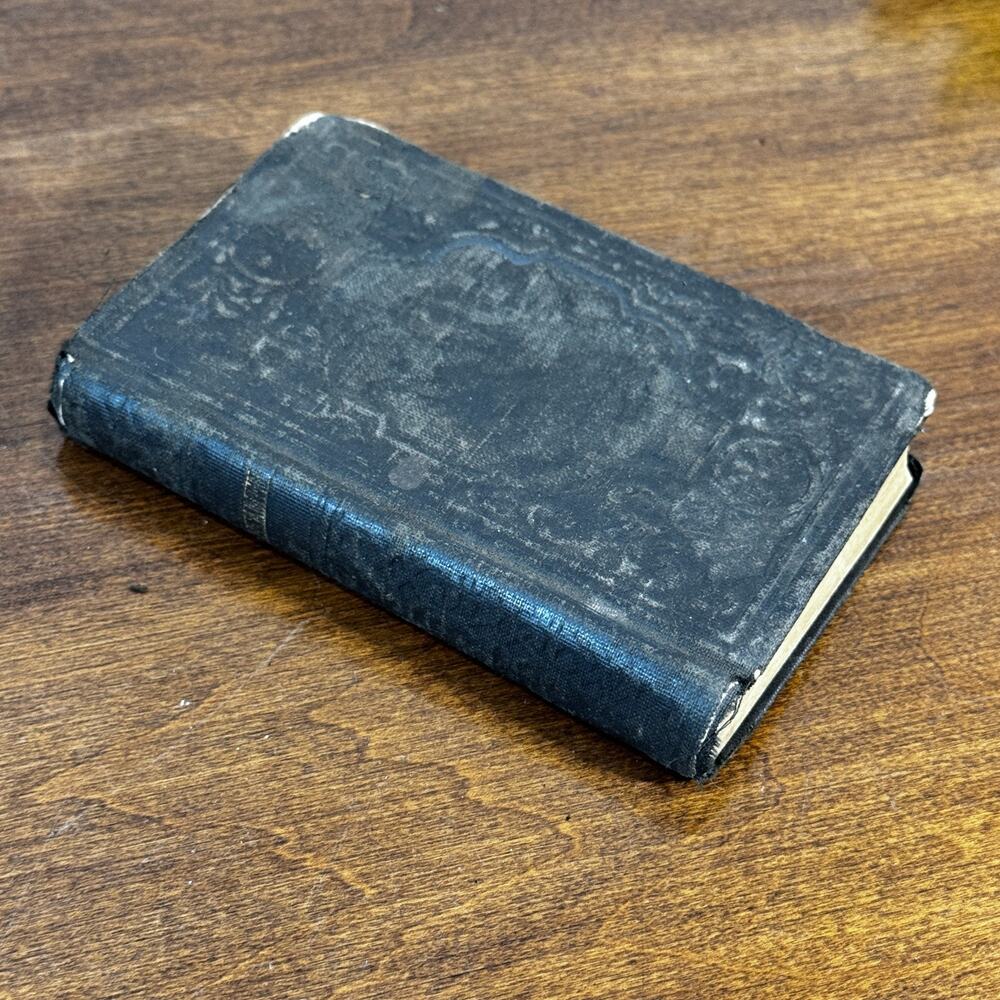 Antique 1861 New Testament American Bible Society Leather Bound Pocket Size